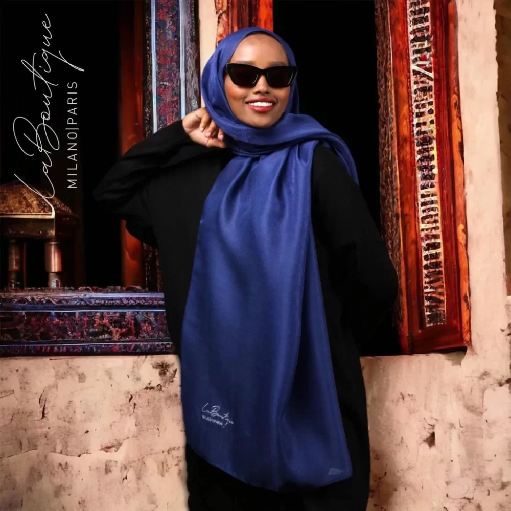 Glitter Shawl - Night Blue - 70x190