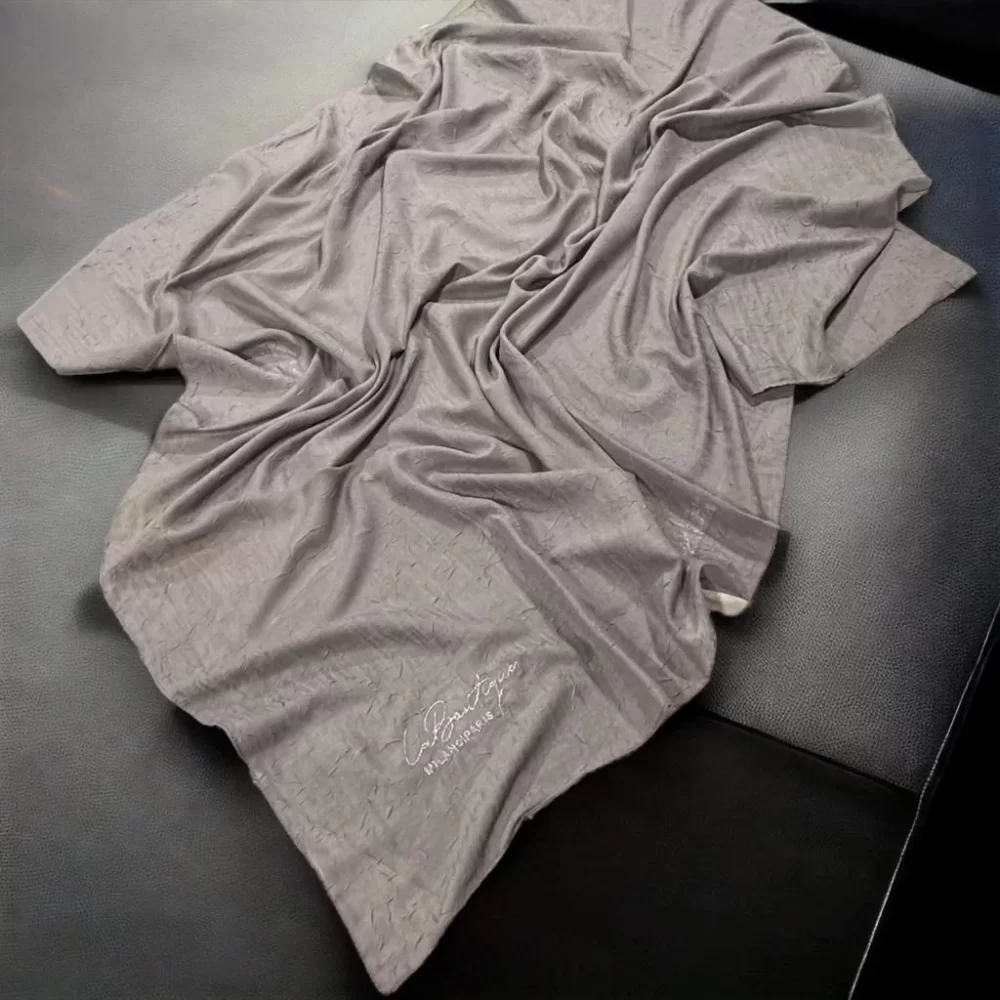Be Happy Scarf Gray