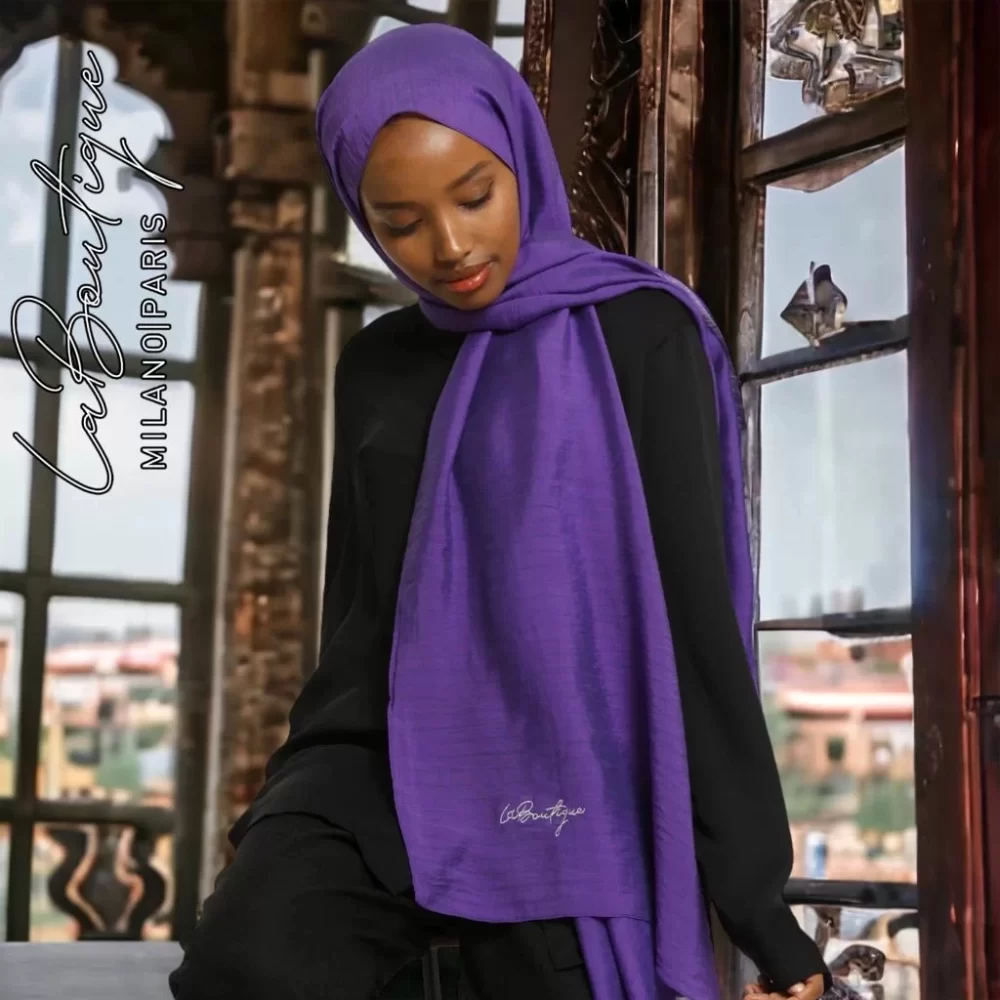 Herbal Planty Scarf- Lilac - 70x190