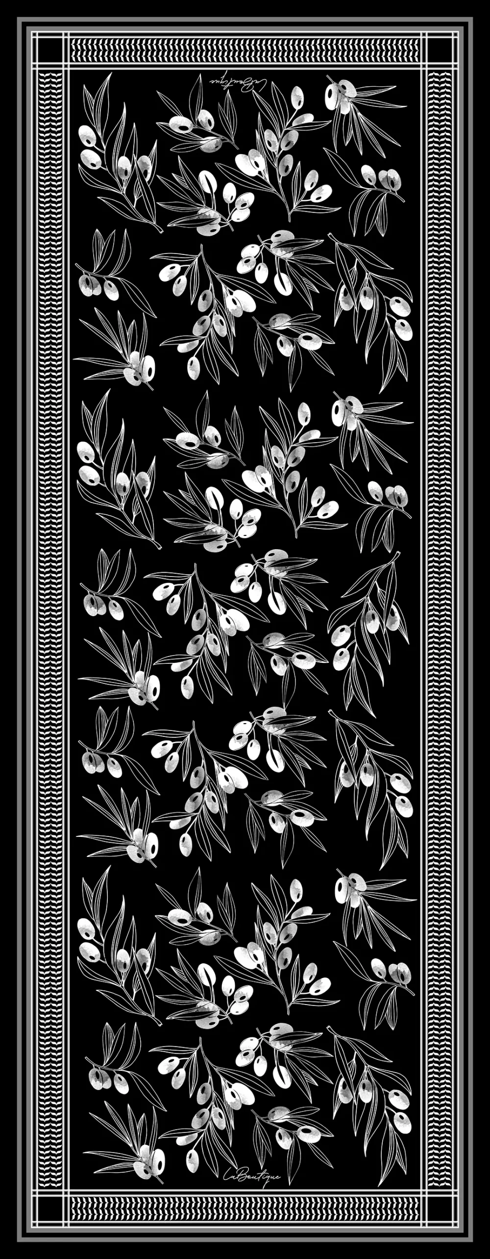 Kefiye Scarf F105 70x190 Herbal/Planty