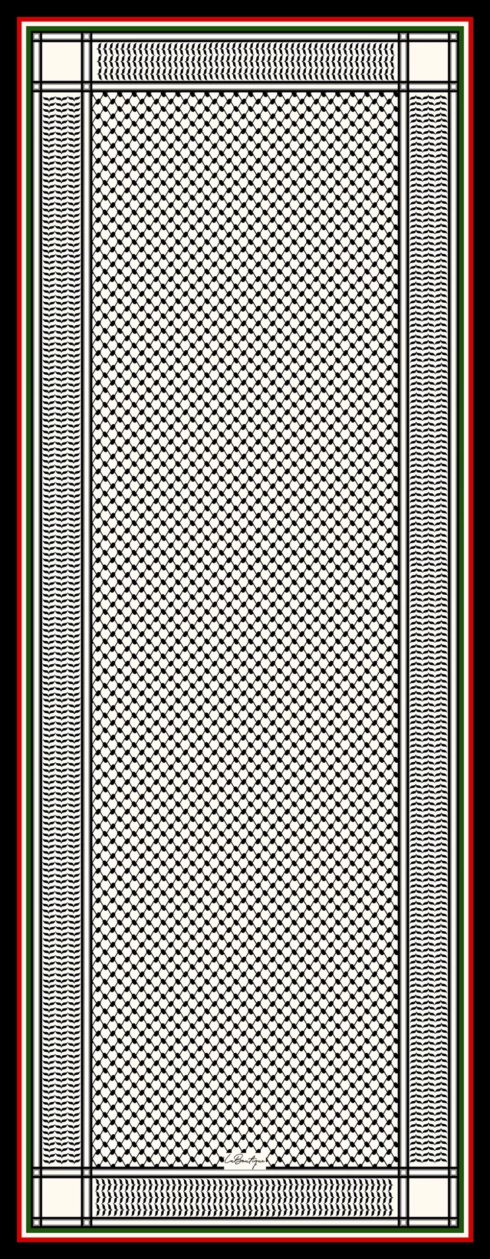 Kefiye Scarf F117 70x190 Herbal/Planty